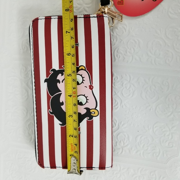 Betty Boop stripped wallet wristlet - Picture 6 of 7